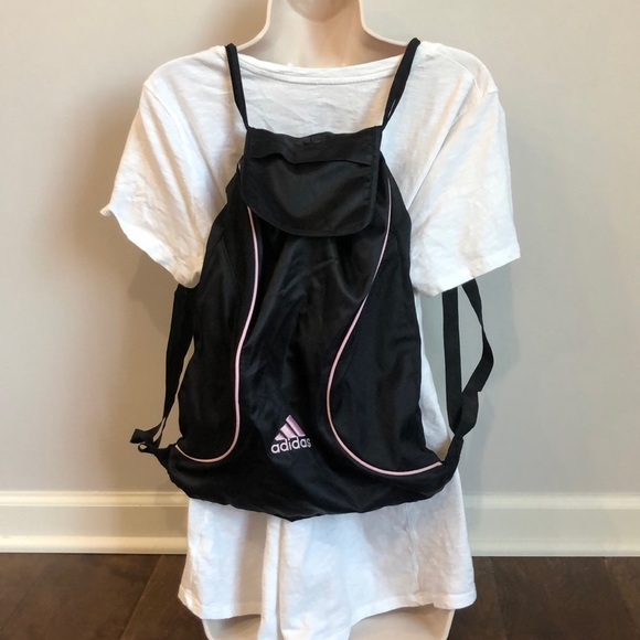 Adidas Black Drawstring Cinch Backpack - Picture 1 of 6